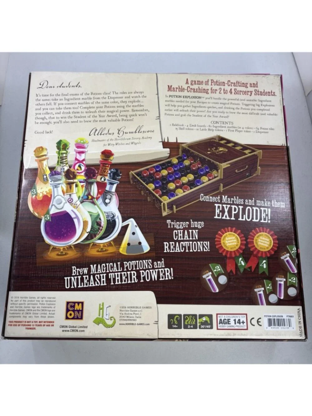 Potion Explosion Board Game - Marbles, Science - Complete